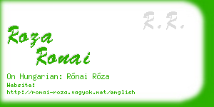 roza ronai business card
